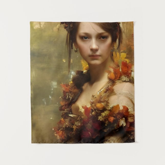 autumn renaissance princess  tapestry (Front)