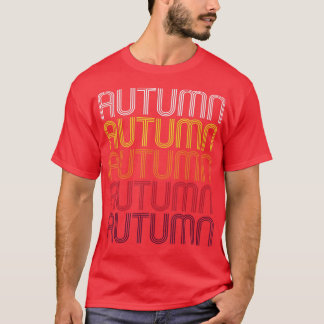Autumn Retro Wordmark PatternVintage Style T-Shirt