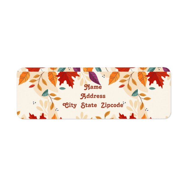 Autumn Return Address Label (Front)