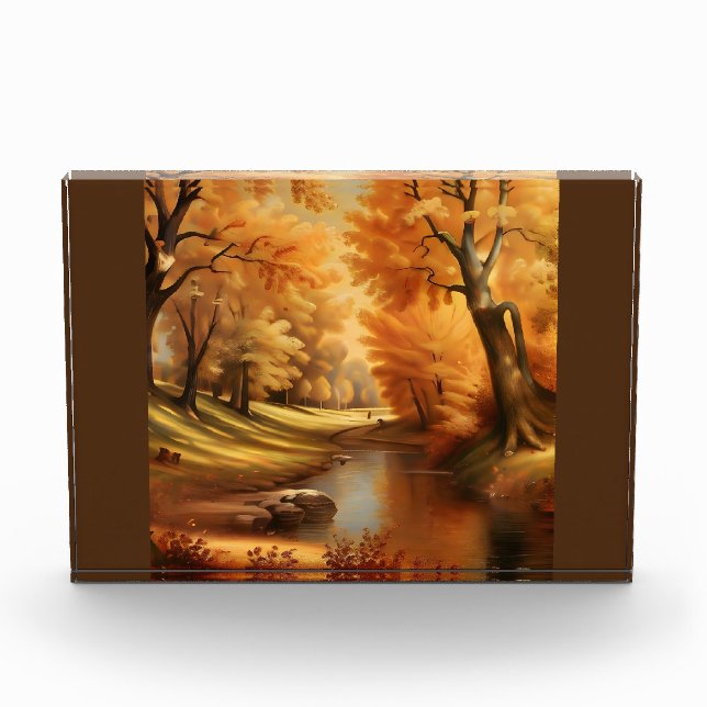 Autumn River Tree Photo Block (Front)