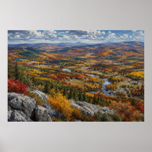 Autumn River Valley Landscape Painting