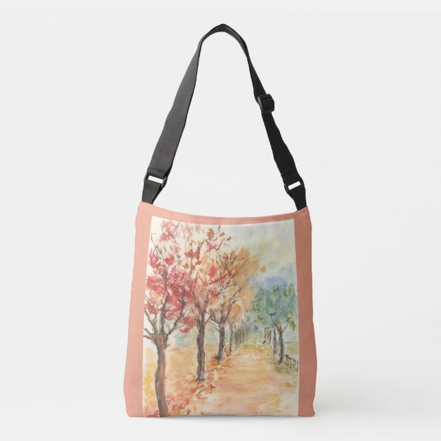Autumn Road Crossbody Bag (Front)