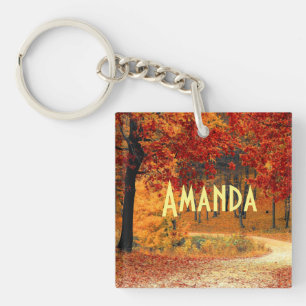 Autumn Road Keychain