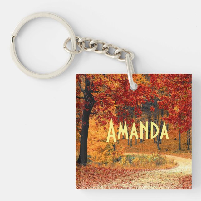 Autumn Road Keychain (Front)