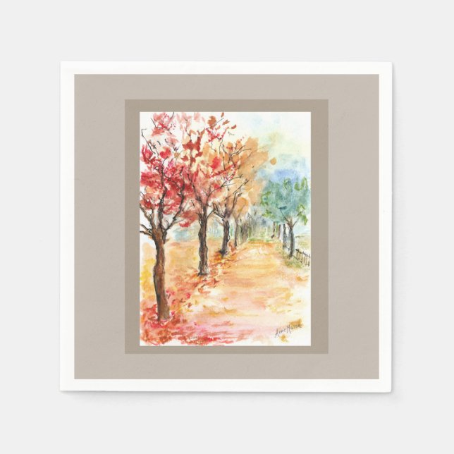 Autumn Road  Napkin (Front)