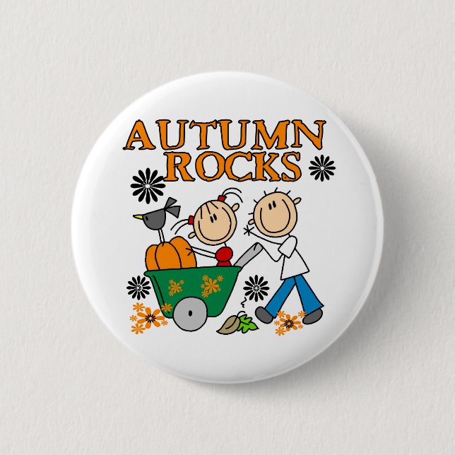Autumn Rocks 2 Inch Round Button (Front)