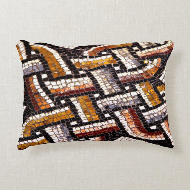 Autumn Roman Mosaic Accent Pillow (Front)
