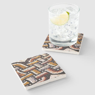 Autumn Roman Mosaic Stone Coaster