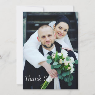 Autumn Romance Arch Floral Wedding Thank You Card