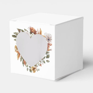 Autumn Romance Floral Wedding Favor Box