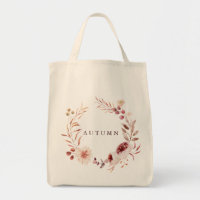 Autumn Romance Floral Wreath Personalize Grocery