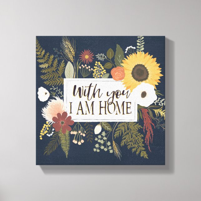 Autumn Romance III | With You I Am Home Canvas Print (Front)