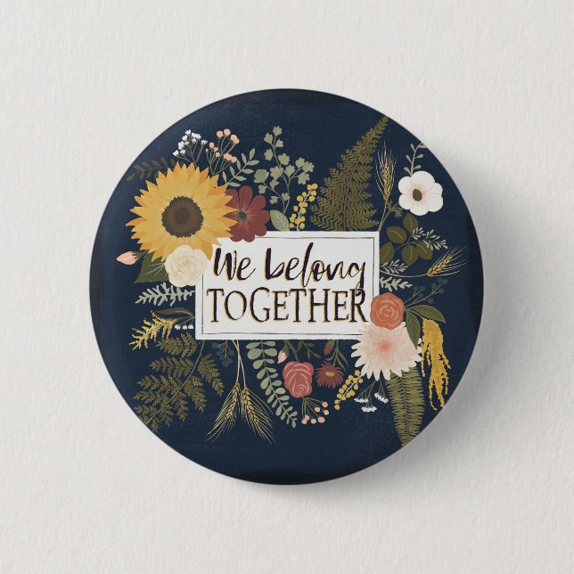 Autumn Romance IV | We Belong Together 2 Inch Round Button (Front)
