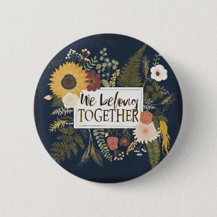 Autumn Romance IV We Belong Together 2 Inch Round Button