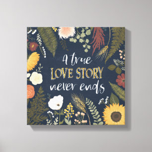 Autumn Romance V   A True Love Story Never Ends Canvas Print