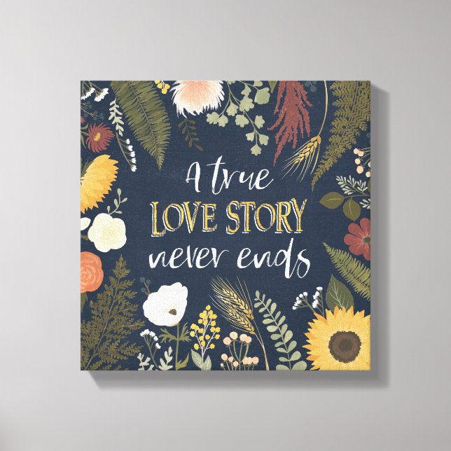 Autumn Romance V | A True Love Story Never Ends Canvas Print (Front)
