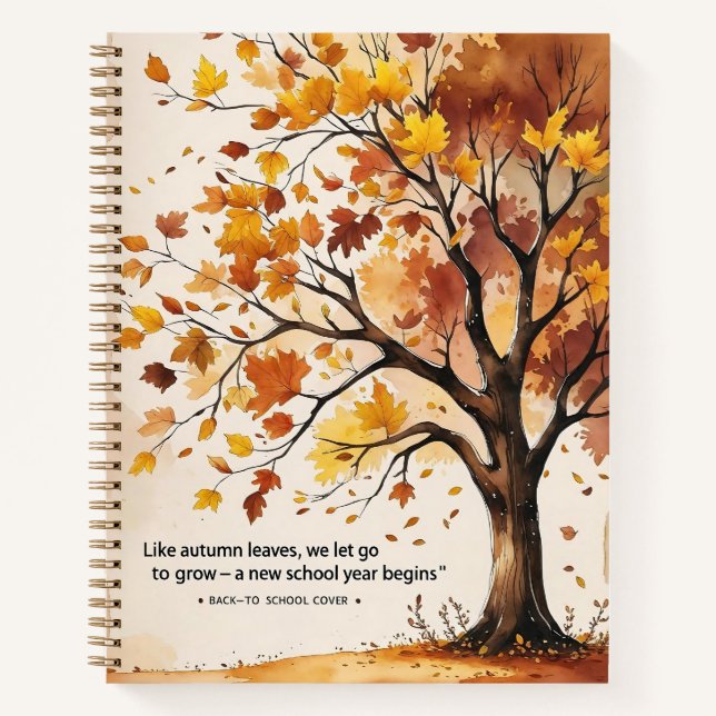 Autumn Roots, Fresh Starts – Back to School Notebook (Front)