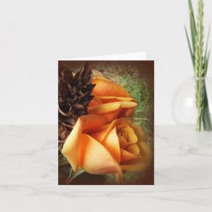 Autumn rose card