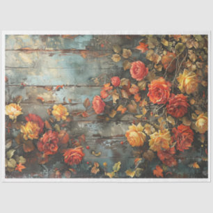 Autumn Roses Tissue Paper
