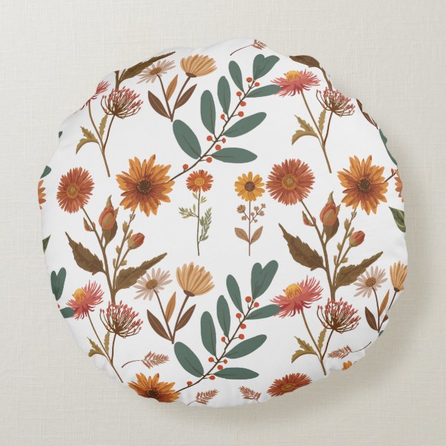 Autumn Round Pillow (Back)
