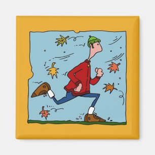 autumn runner (guy) magnet