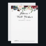 Autumn Rustic Calligraphy Wedding Well Wishes Advice Card<br><div class="desc">This autumn rustic calligraphy wedding well wishes advice card is perfect for a modern wedding. The design features burgundy, red, navy, blue and blush radiant and graceful hand-painted flowers, inspiring natural beauty. These cards are perfect for a wedding, bridal shower, baby shower, graduation party & more. Personalize the cards with...</div>