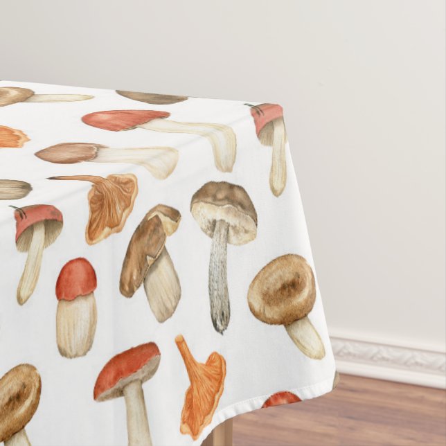 Autumn rustic country mushrooms  tablecloth (In Situ)