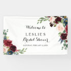 Autumn Rustic Dazzling Burgundy Bridal Shower