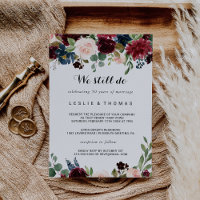 Autumn Rustic Dazzling Burgundy Vow Renewal