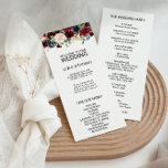 Autumn Rustic Dazzling Burgundy Wedding Program<br><div class="desc">This autumn rustic dazzling burgundy wedding program is perfect for a simple wedding. The design features burgundy,  red,  navy,  blue and blush radiant and graceful hand-painted flowers,  inspiring natural beauty.</div>