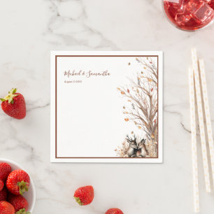 Autumn Rustic Deer Wedding Collection Napkin