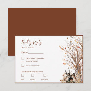 Autumn Rustic Deer Wedding Collection RSVP Card