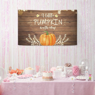 Autumn Rustic Wood Fall Baby Shower Party Decorati Banner