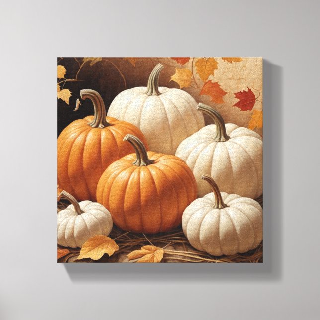 Autumn’s Bounty: A Symphony of Pumpkins Canvas Print (Front)