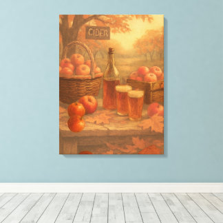 Autumn’s Pour - Rustic Cider Tasting Canvas Print