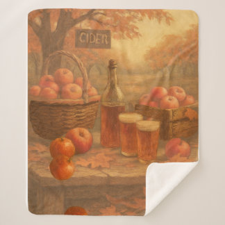 Autumn’s Pour - Rustic Cider Tasting Sherpa Blanket