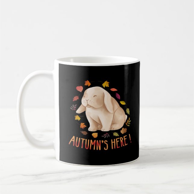 Autumn’s Says Cute Bunny Autumn It’s Fall Y’all Coffee Mug (Left)
