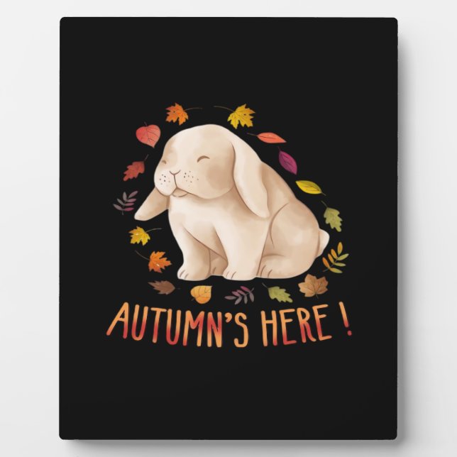 Autumn’s Says Cute Bunny Autumn It’s Fall Y’all Plaque (Front)