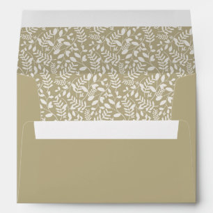 Autumn Sage with Leaf Pattern Liner Personalized Envelope