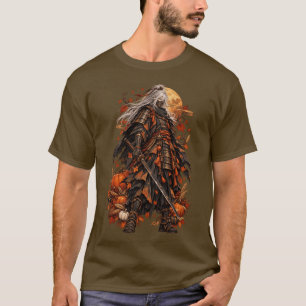 Autumn Samurai Dark Fantasy Japanese Warrior T-Shi T-Shirt