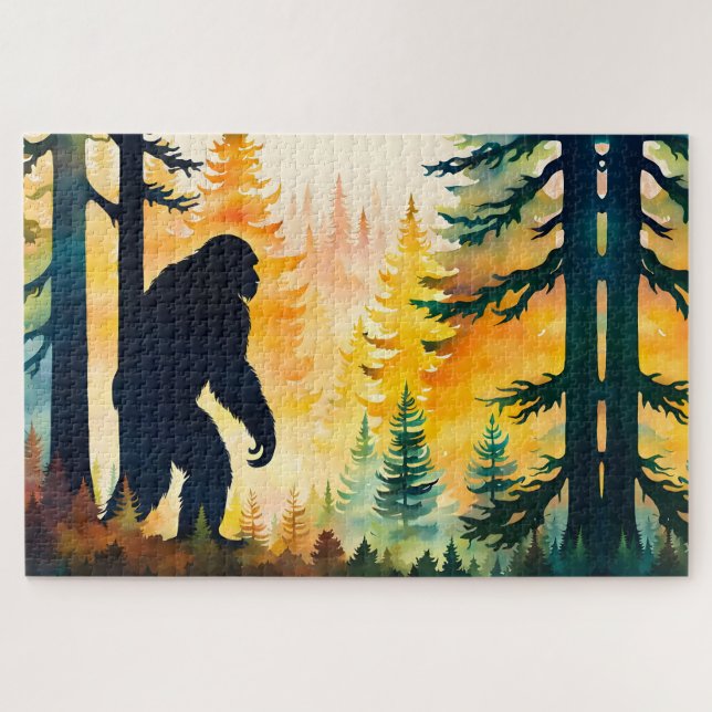 Autumn Sasquatch Colourful Landscape Jigsaw Puzzle (Horizontal)