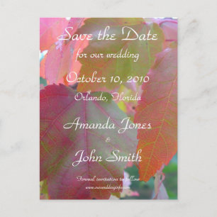 Autumn Save the Date Postcard