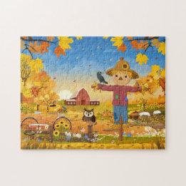 Autumn Scarecrow Jigsaw Puzzle