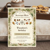 Autumn Scavenger Hunt Forest Birthday Map