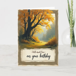 Autumn Scene Birthday Card