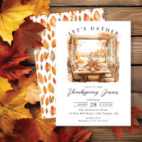 Autumn Scene Thanksgiving Dinner