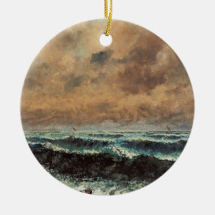Autumn Sea – Gustave Courbet Ceramic Ornament