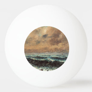 Autumn Sea – Gustave Courbet Ping Pong Ball