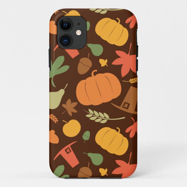 Autumn seamless background, Thanksgiving day. Case-Mate iPhone Case (Back)