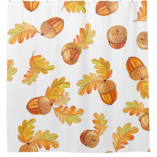 autumn seamless pattern with colourful oak leaves  (Front)
